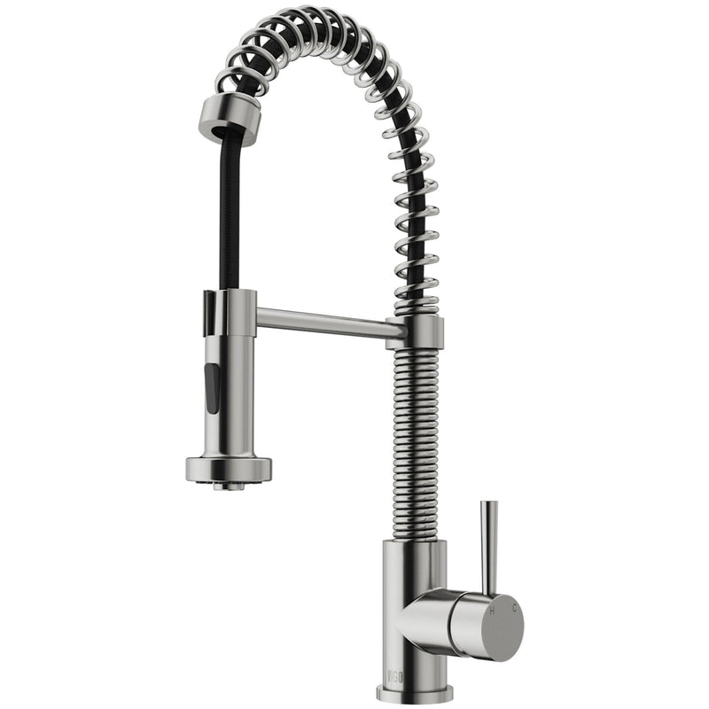 Edison Pull-Down Spray Kitchen Faucet, Stainless Steel C1R1