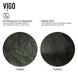 Glass Grey Onyx Bathroom Sink/Basin Set with Niko Faucet and Round Vessel B8H2 - product image 7
