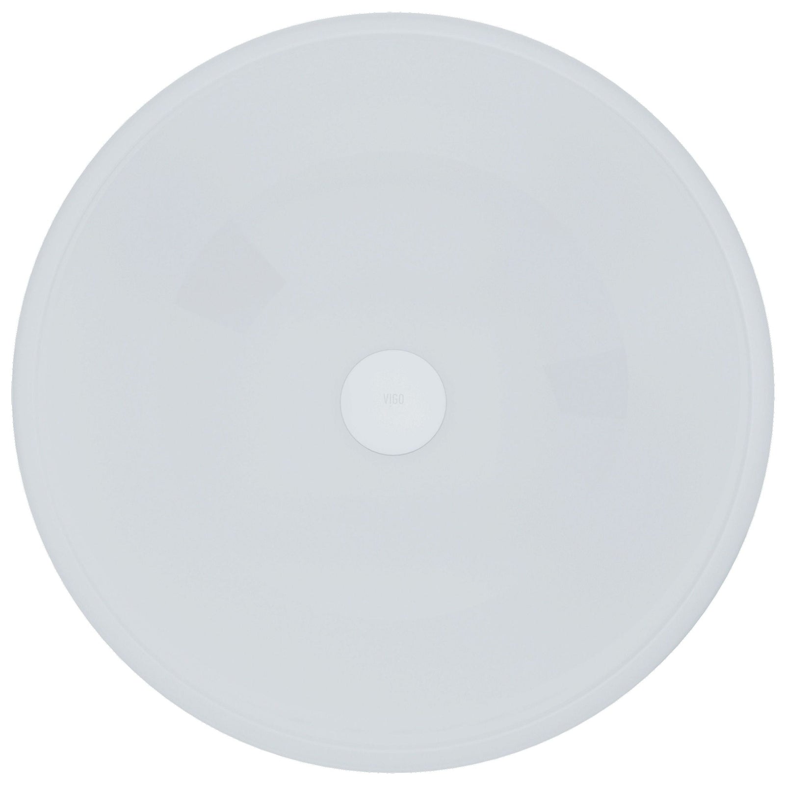 Glass Round Vessel Bathroom Sink/Basin with Rounded Edges & Deep Bowl, White E9A2 - product image 1