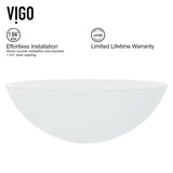 Glass Round Vessel Bathroom Sink/Basin with Rounded Edges & Deep Bowl, White E9A2 - product image 4