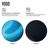 Glass Turquoise Water Bathroom Sink/Basin Set with Niko Faucet and Rectangular Vessel B1N5 - product image 4