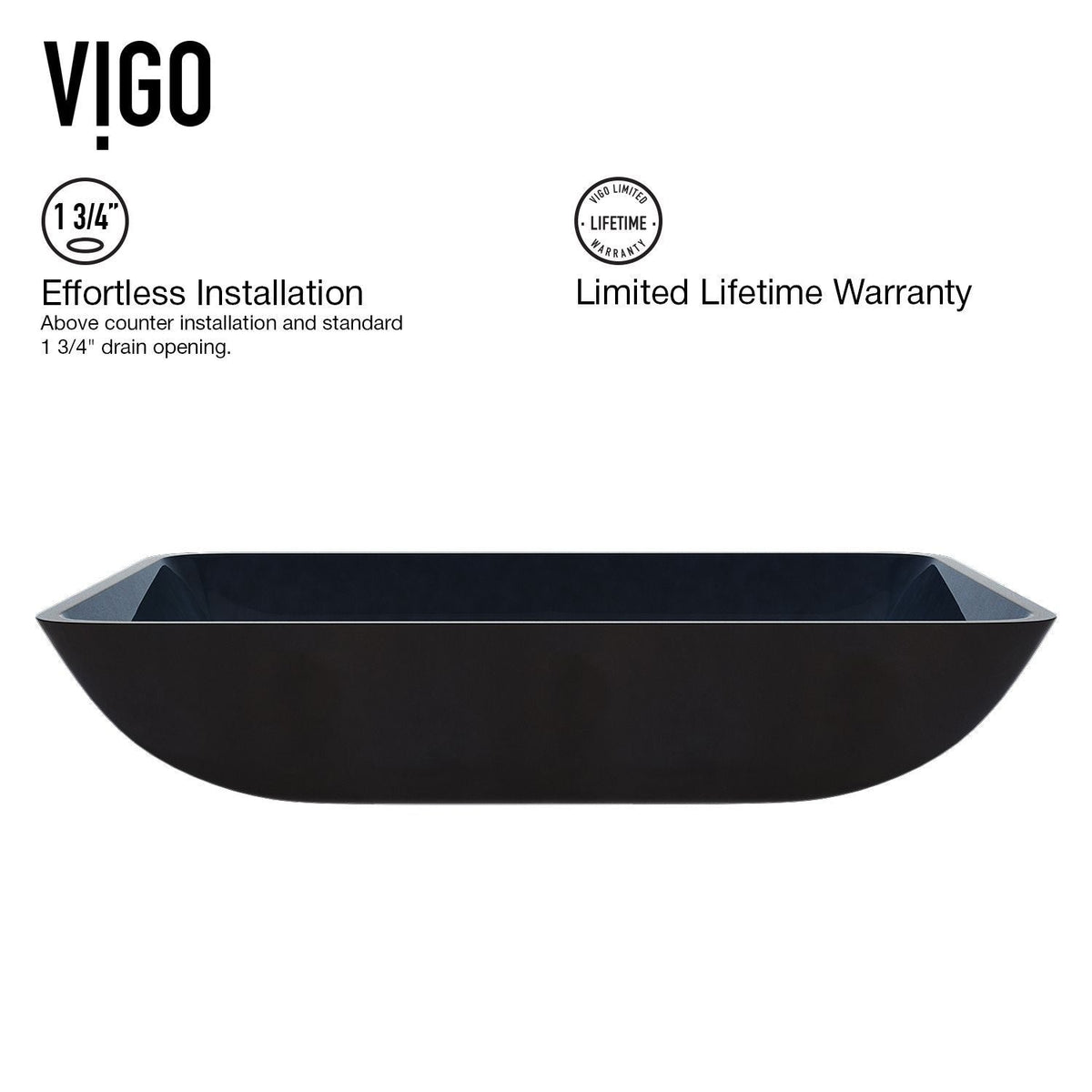 Glass Turquoise Water Bathroom Sink/Basin Set with Niko Faucet and Rectangular Vessel B1N5 - product image 5
