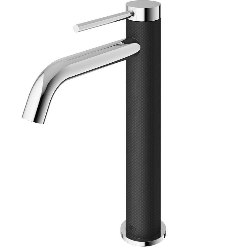 Lexington Single Handle Vessel Sink Bathroom Faucet with cFiber© Body, Chrome E7C1