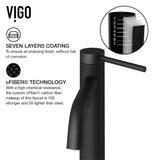 Lexington Single Handle Vessel Sink Bathroom Faucet with cFiber© Body, Matte Black R1V2 - product image 8