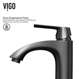 Linus Single Handle Vessel Single Hole Bathroom Sink Faucet, Matte Black E7C1 - product image 4
