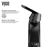 Linus Single Handle Vessel Single Hole Bathroom Sink Faucet, Matte Black E7C1 - product image 6