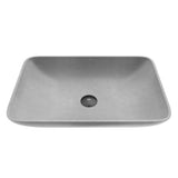 Lorca Gothic ConcretoStone 22x15-in Deep Grey Bathroom Sink/Basin with Rectangular Vessel W6P7 - product image 1