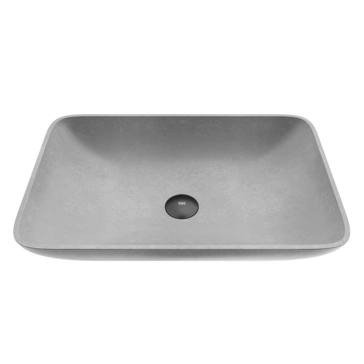 Lorca Gothic ConcretoStone 22x15-in Deep Grey Bathroom Sink/Basin with Rectangular Vessel W6P7 - product image 1