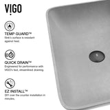 Lorca Gothic ConcretoStone 22x15-in Deep Grey Bathroom Sink/Basin with Rectangular Vessel W6P7 - product image 3