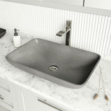 Lorca Gothic ConcretoStone 22x15-in Deep Grey Bathroom Sink/Basin with Rectangular Vessel W6P7 - product image 6
