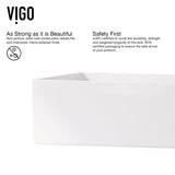 Magnolia MatteStone White Bathroom Sink/Basin Set with Olus Wall Mount Faucet and Rectangular Composite Vessel J0N7 - product image 8