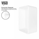 Marigold MatteStone Matte White Bathroom Sink/Basin Set with Sterling Faucet and Rectangular Composite Vessel Y1N4 - product image 6
