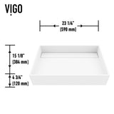 Montauk MatteStone 23x15-in Deep White Bathroom Sink/Basin with Rectangular Vessel Y1L8 - product image 5