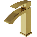 Satro Single Handle Single Hole Bathroom Sink Faucet, WaterSense Certified, Matte Gold R0U8 - product image 1