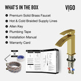 Satro Single Handle Single Hole Bathroom Sink Faucet, WaterSense Certified, Matte Gold R0U8 - product image 8