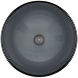 Sheer Glass Round Vessel Bathroom Sink/Basin with Deep Bowl, Black V7F9 - product image 2