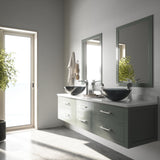 Sheer Glass Round Vessel Bathroom Sink/Basin with Deep Bowl, Black V7F9 - product image 7