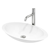 Wisteria MatteStone White Bathroom Sink/Basin Set with Apollo Faucet and Oval Composite Vessel E8B2 - product image 1