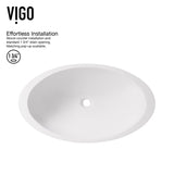 Wisteria MatteStone White Bathroom Sink/Basin Set with Apollo Faucet and Oval Composite Vessel E8B2 - product image 3