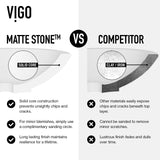 Wisteria MatteStone White Bathroom Sink/Basin Set with Apollo Faucet and Oval Composite Vessel E8B2 - product image 6