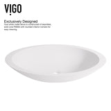Wisteria MatteStone White Bathroom Sink/Basin Set with Apollo Faucet and Oval Composite Vessel E8B2 - product image 7