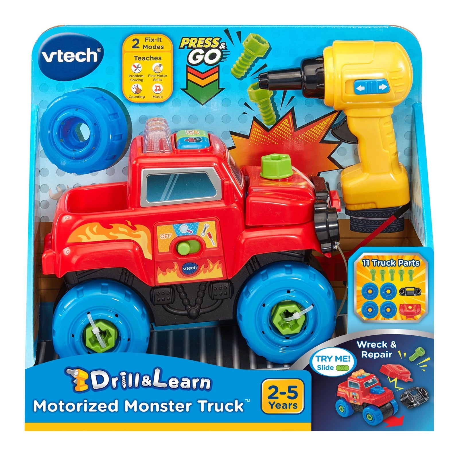 Drill and Learn Monster Truck Toy for Ages 3+ B1Y8 - product image 1