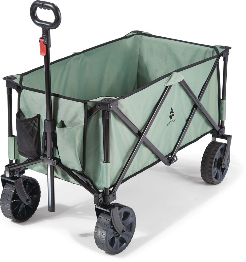 Outdoor Collapsible Folding Utility Adventure Hauler Wagon with Carry Bag, 225-lb Capacity, Sea Foam G9B1