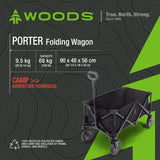 Outdoor Collapsible Folding Utility Standard Wagon & Carry Bag, 150 lb Capacity, Black V2E9 - product image 3