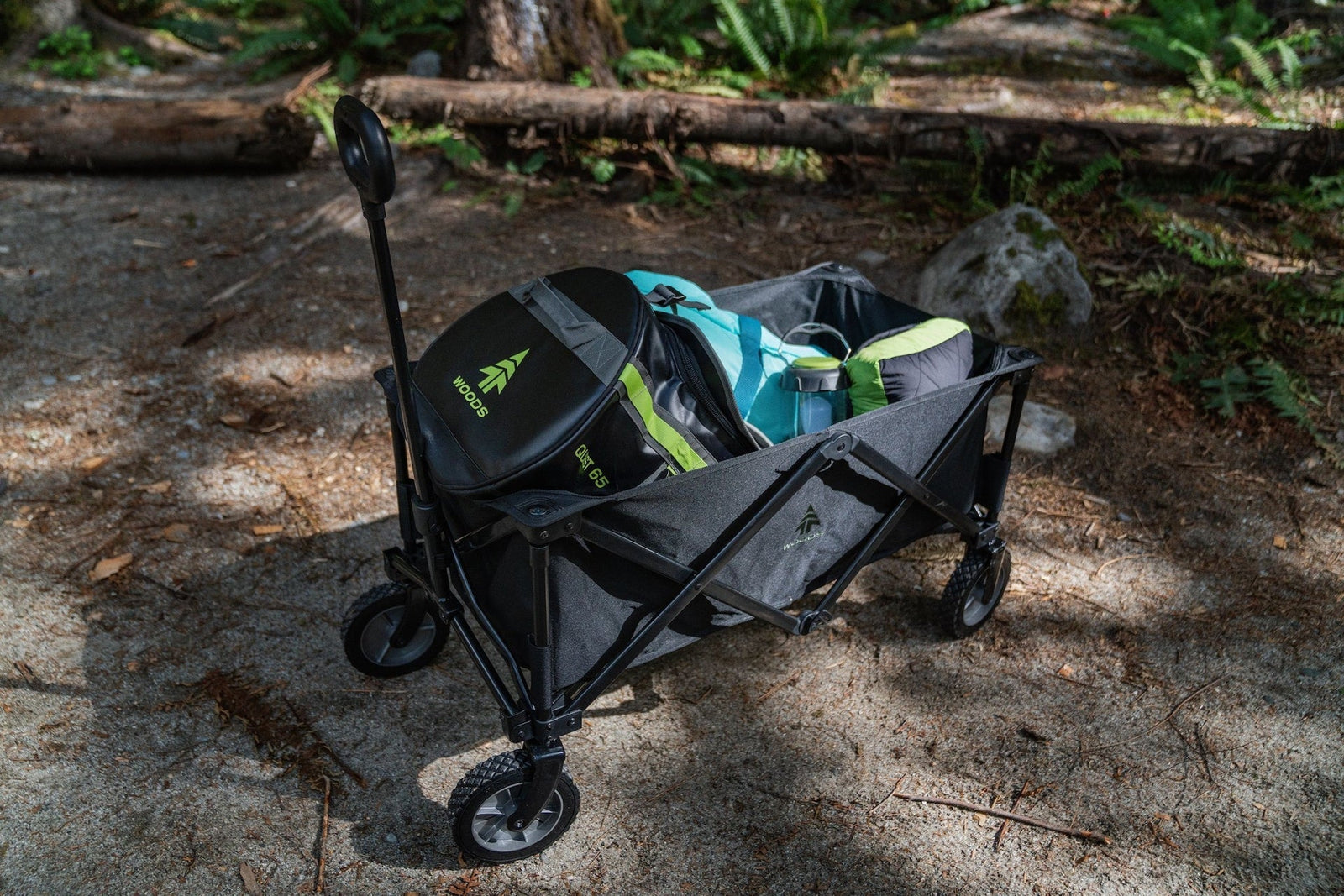 Outdoor Collapsible Folding Utility Standard Wagon & Carry Bag, 150 lb Capacity, Black V2E9 - product image 4