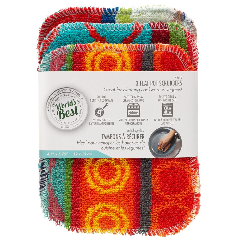 Best Multi-Surface Flat Pot Scrubber, 3-pk G8B8 - product image 1