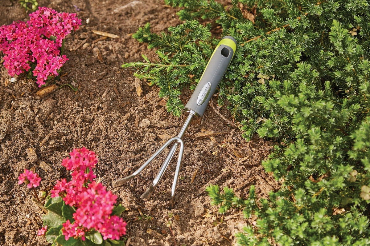 11-in Stainless-Steel Hand Cultivator with Rubber Handle B6V7 - product image 2