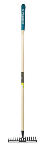 14-in Wide Metal 14-Tine Head Rake, 48-in Hardwood Shaft V0U6 - product image 1