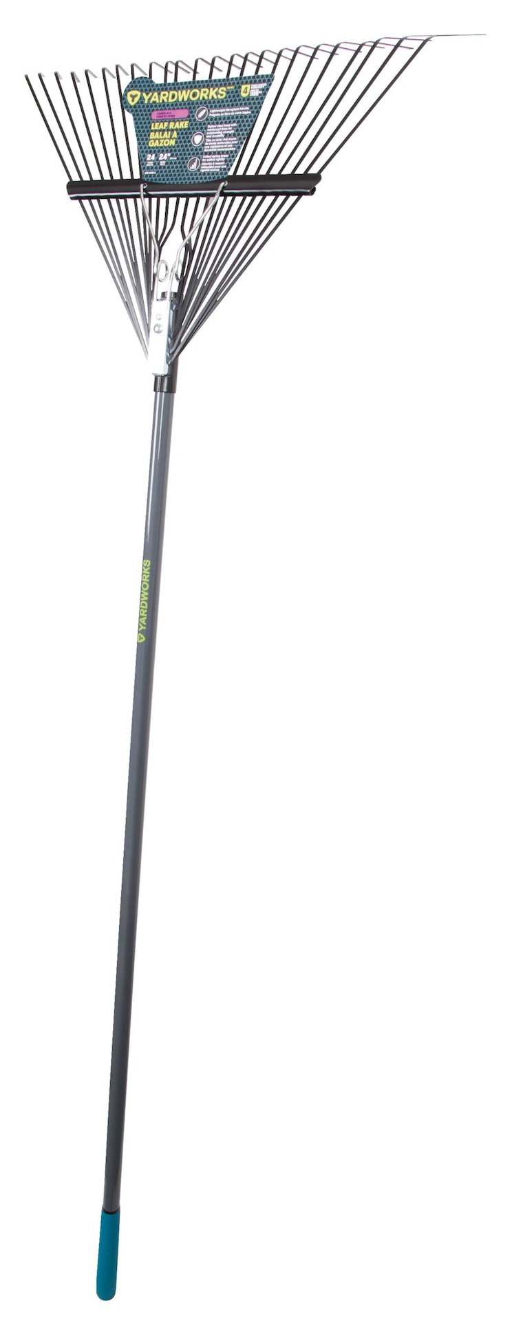 24-Tine Metal Leaf Rake with Fibreglass Shaft, 24-in M5G9 - product image 3
