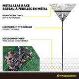 24-Tine Metal Leaf Rake with Fibreglass Shaft, 24-in M5G9 - product image 7