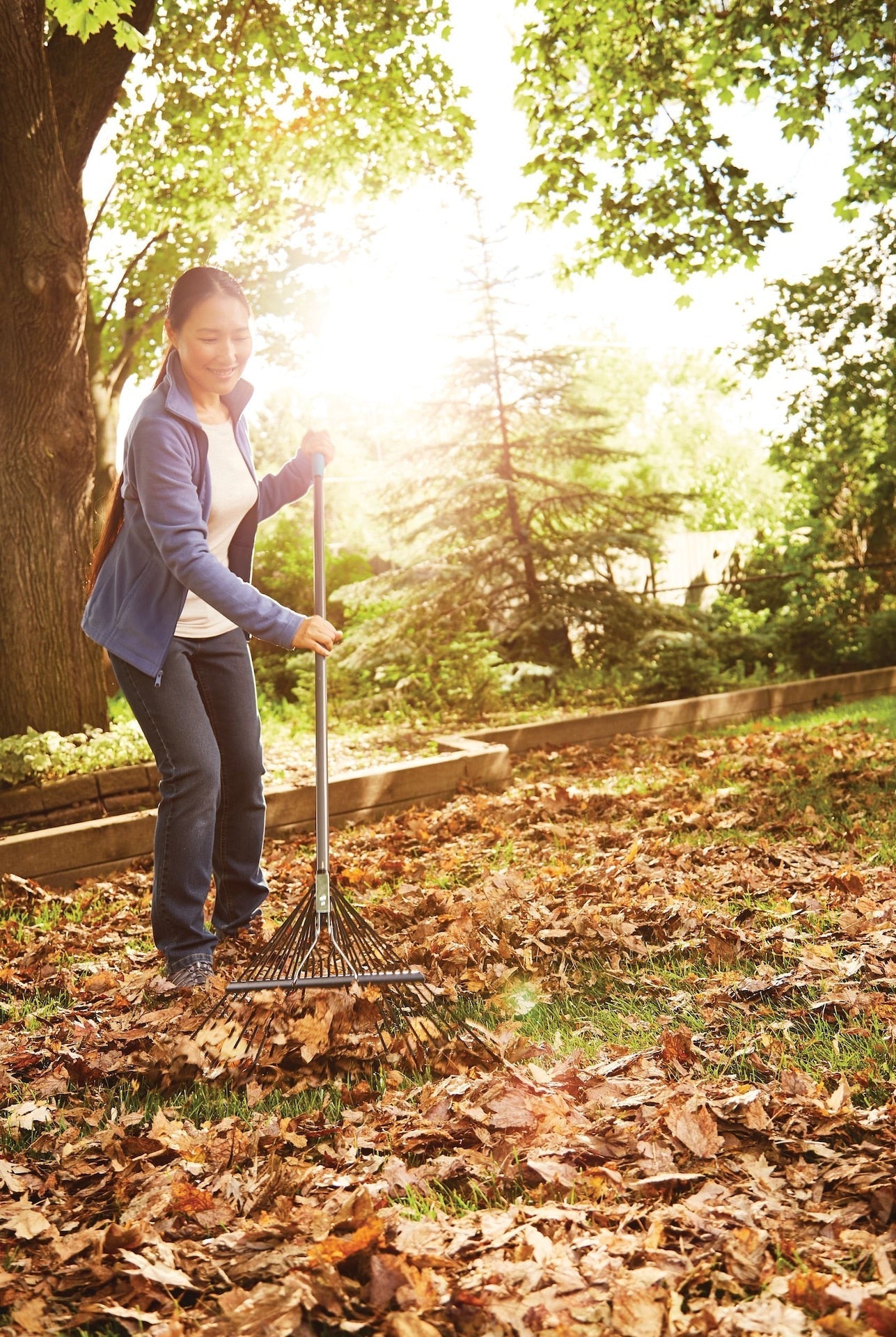 24-Tine Metal Leaf Rake with Fibreglass Shaft, 24-in M5G9 - product image 8