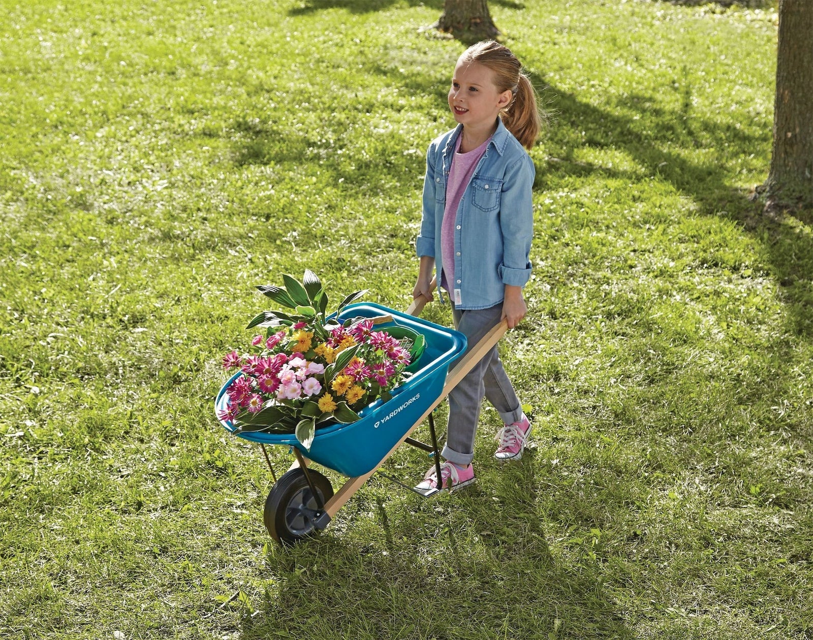 Plastic Tray 1-Wheel Kids Wheelbarrow A0W2 - product image 3